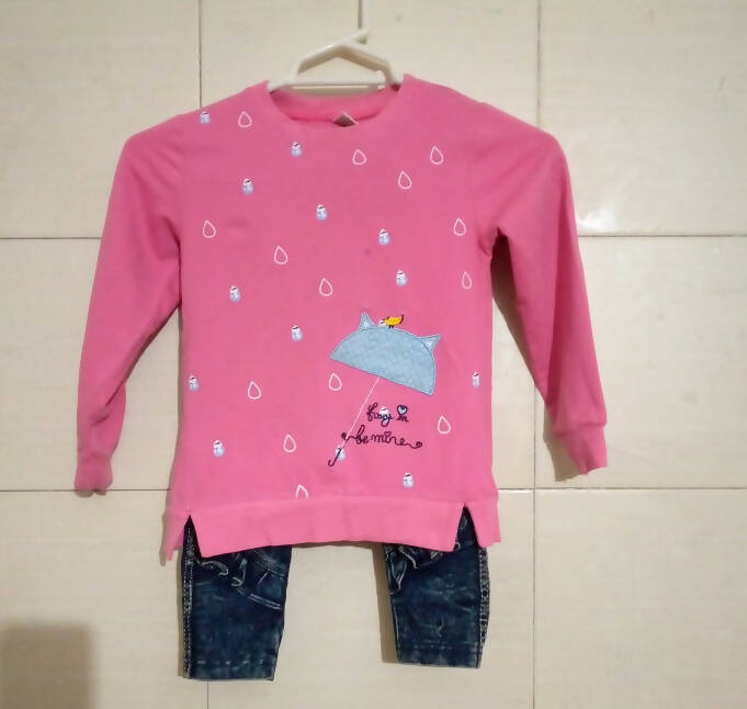 Pink Girls Suit | Kids | Girls Tops & Shirts | Size: 3-4 Years | Preloved