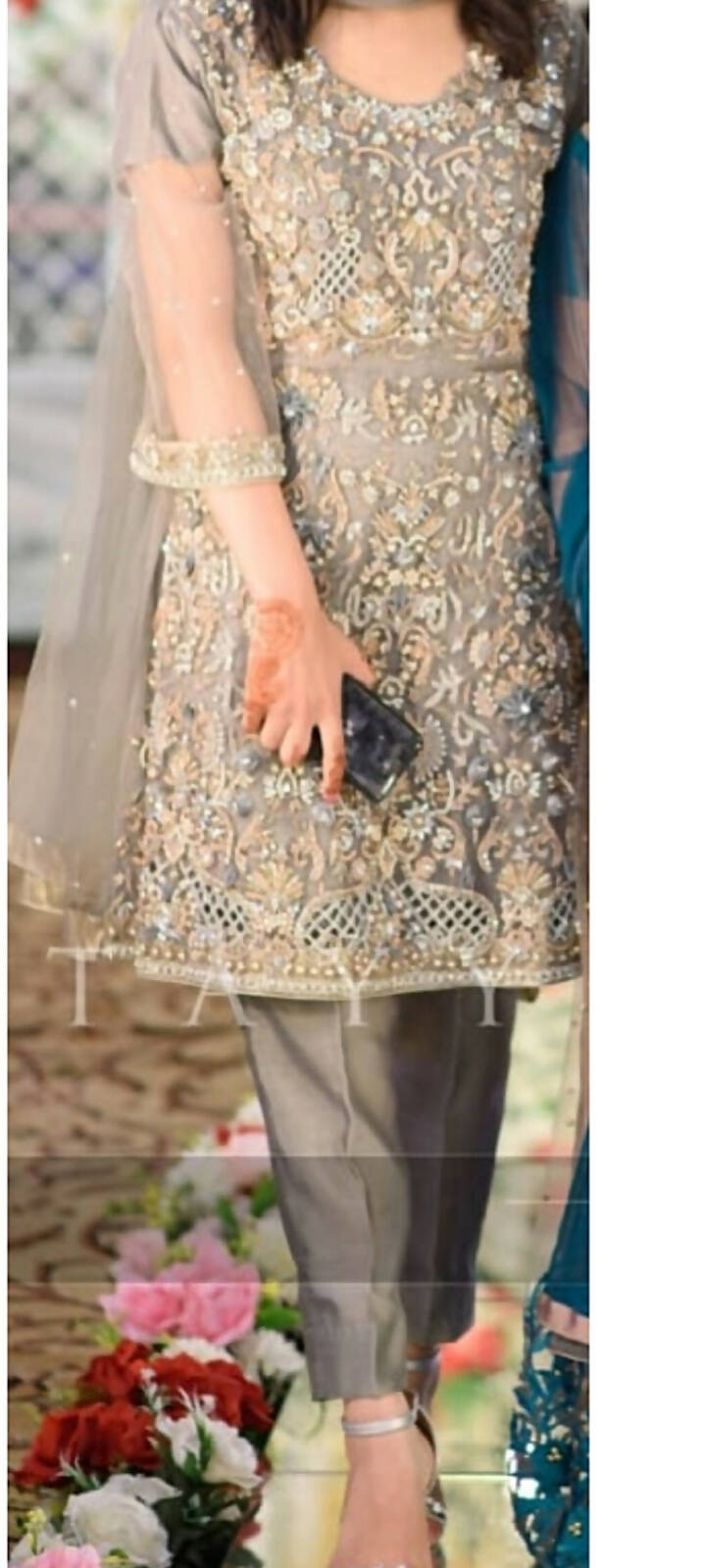 Fancy Grey Suit | Women Locally Made Formals | Small | Worn Once