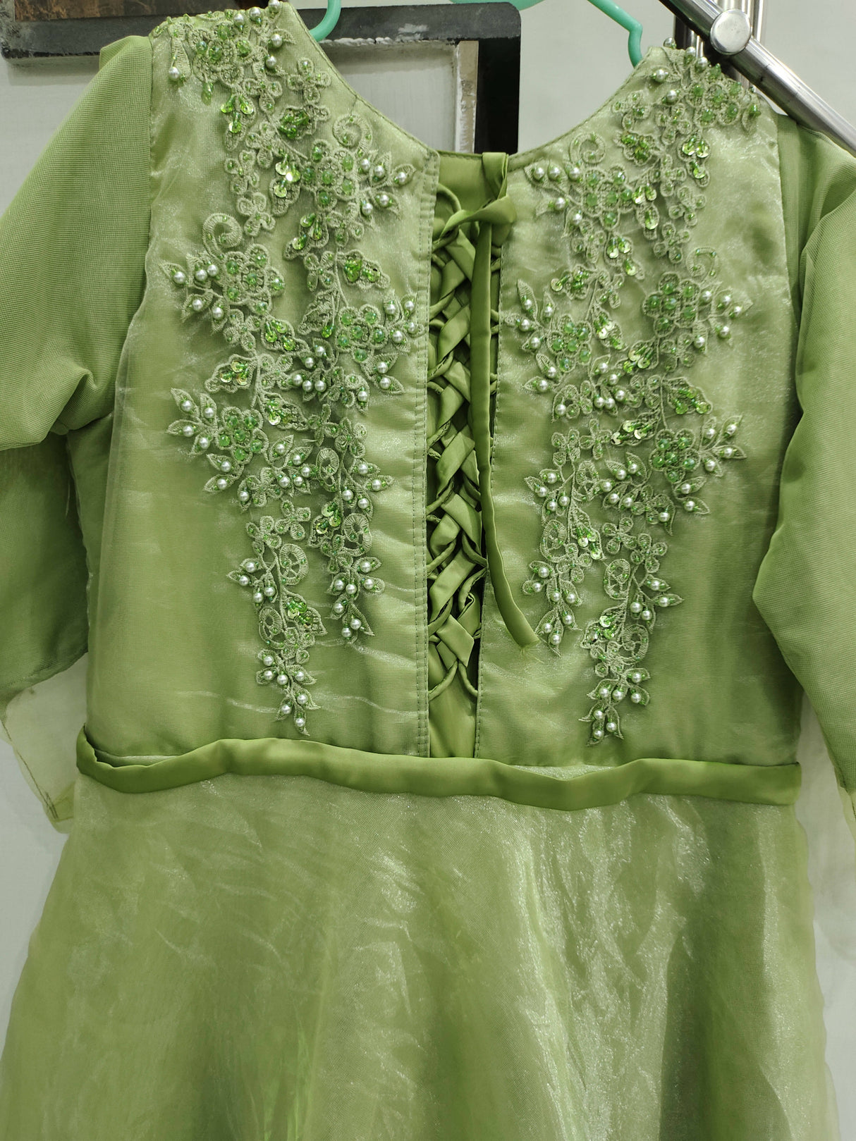 Beautiful Pistachio Maxi | Women Frocks & Maxis | Medium | Worn Once