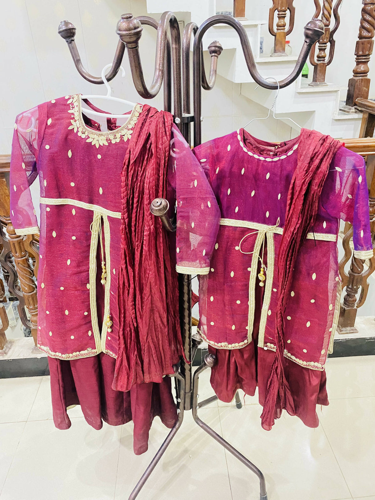 Kids Traditional Hand Work Suit | Kids | Girls Shalwar kameez | Size: 3-4 & 5-6 Yrs | Worn Once