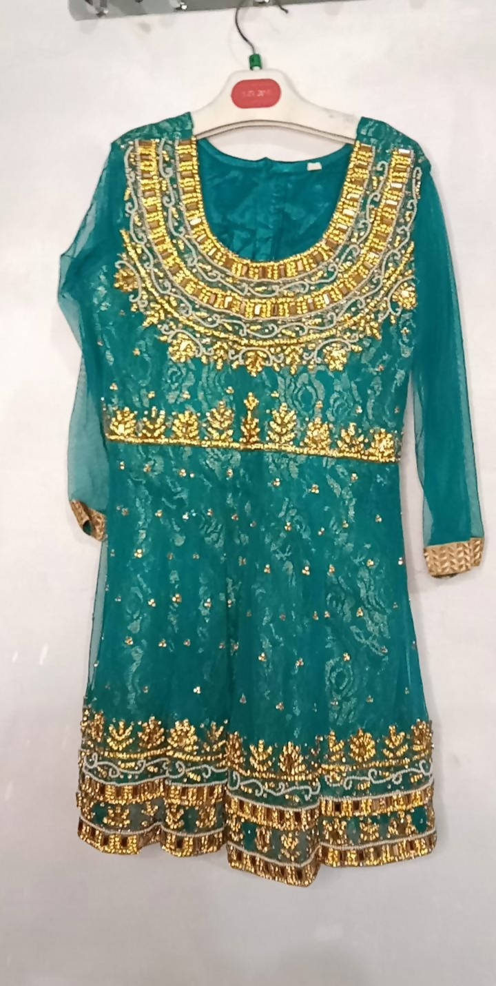 Short Frok with Gharara | Kids | Girls Shalwar Kameez | 11 to 12 Yrs | Worn Once