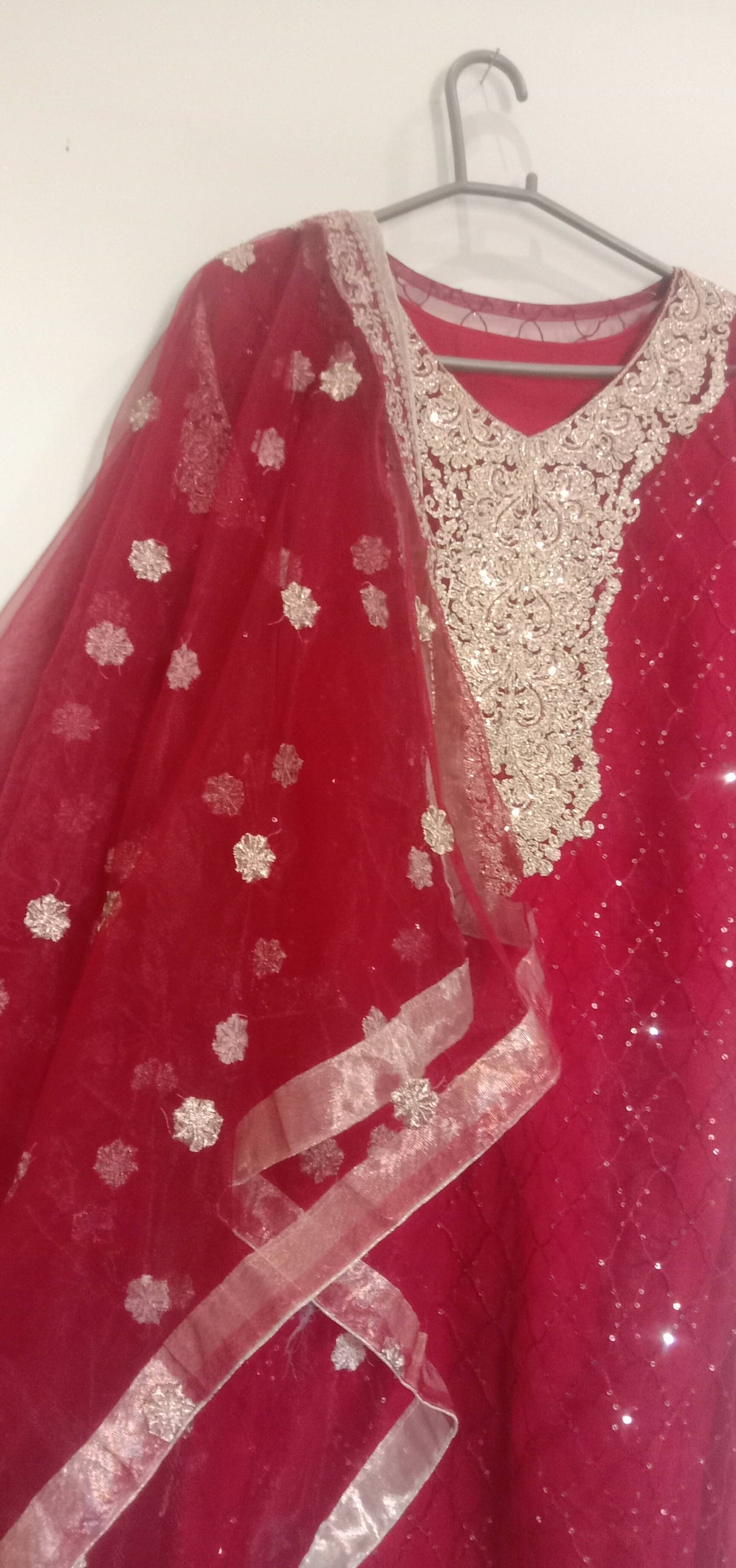 Red 4 PC gown style Suit | Women locally Made Formals | Brand New