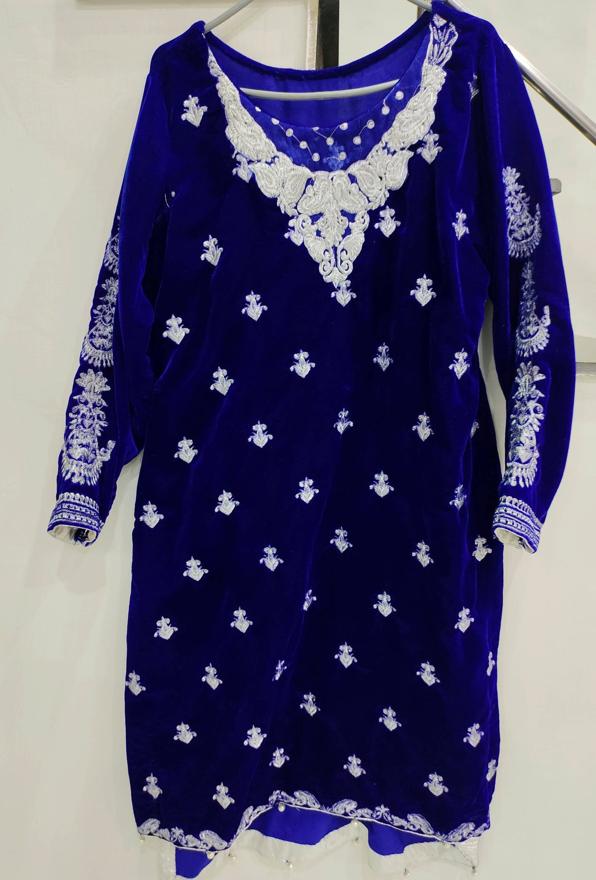 Blue Color 3 Pc Suit | Women Locally Made Formals | Medium | Worn Once