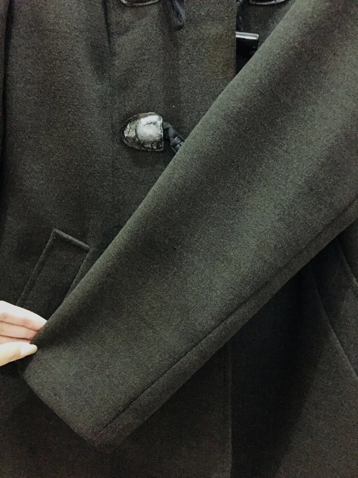 George Dark Grey Woolen Coat | Women Sweaters & Jackets | Small | Preloved