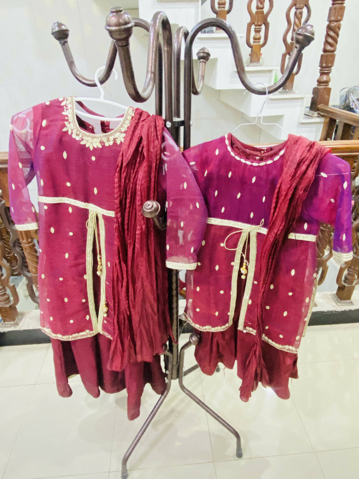 Kids Traditional Hand Work Suit | Kids | Girls Shalwar kameez | Size: 3-4 & 5-6 Yrs | Worn Once
