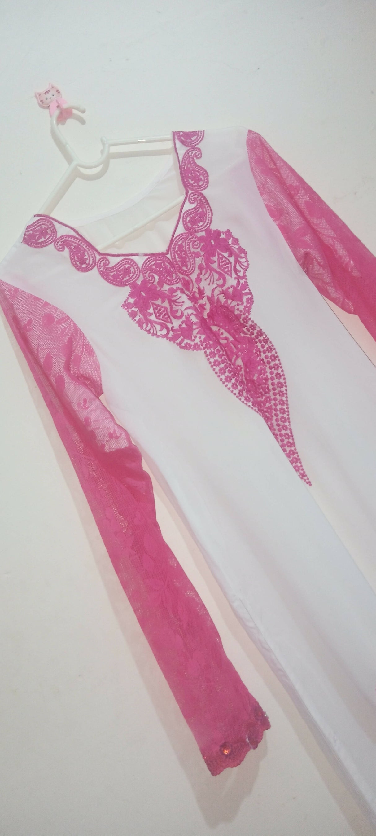 White Long Kurta | Women Locally Made Kurtas | Medium | Worn Once