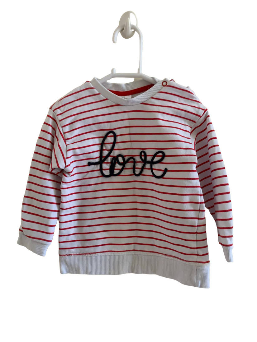 H&M | محبت کی دھاری دار قمیض | لڑکیوں کے ٹاپس اور ٹی شرٹس | پریلوڈ