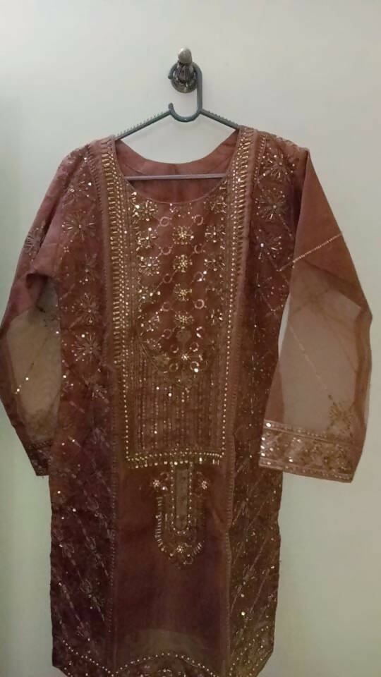 3 Pc Organza Suit | Women Locally Made Formals | Small | New