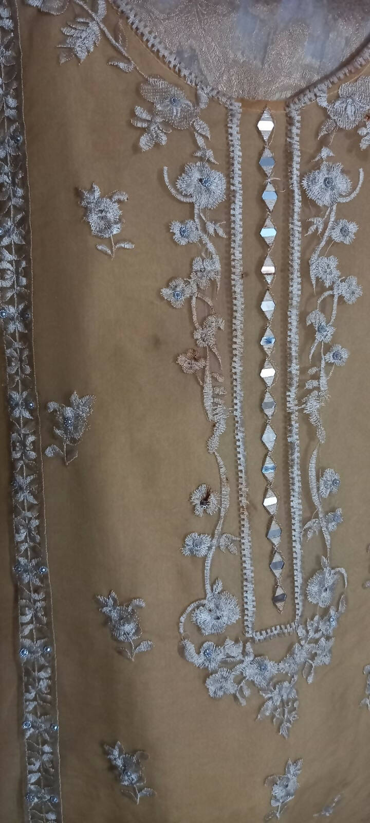 Golden Formal Organza | Women Locally Made Formals | Large | Preloved