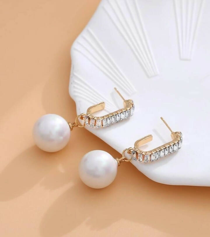 Shein | Rhinstone Faux Pearl Decor Earrings | Women Jewelry| Brand New