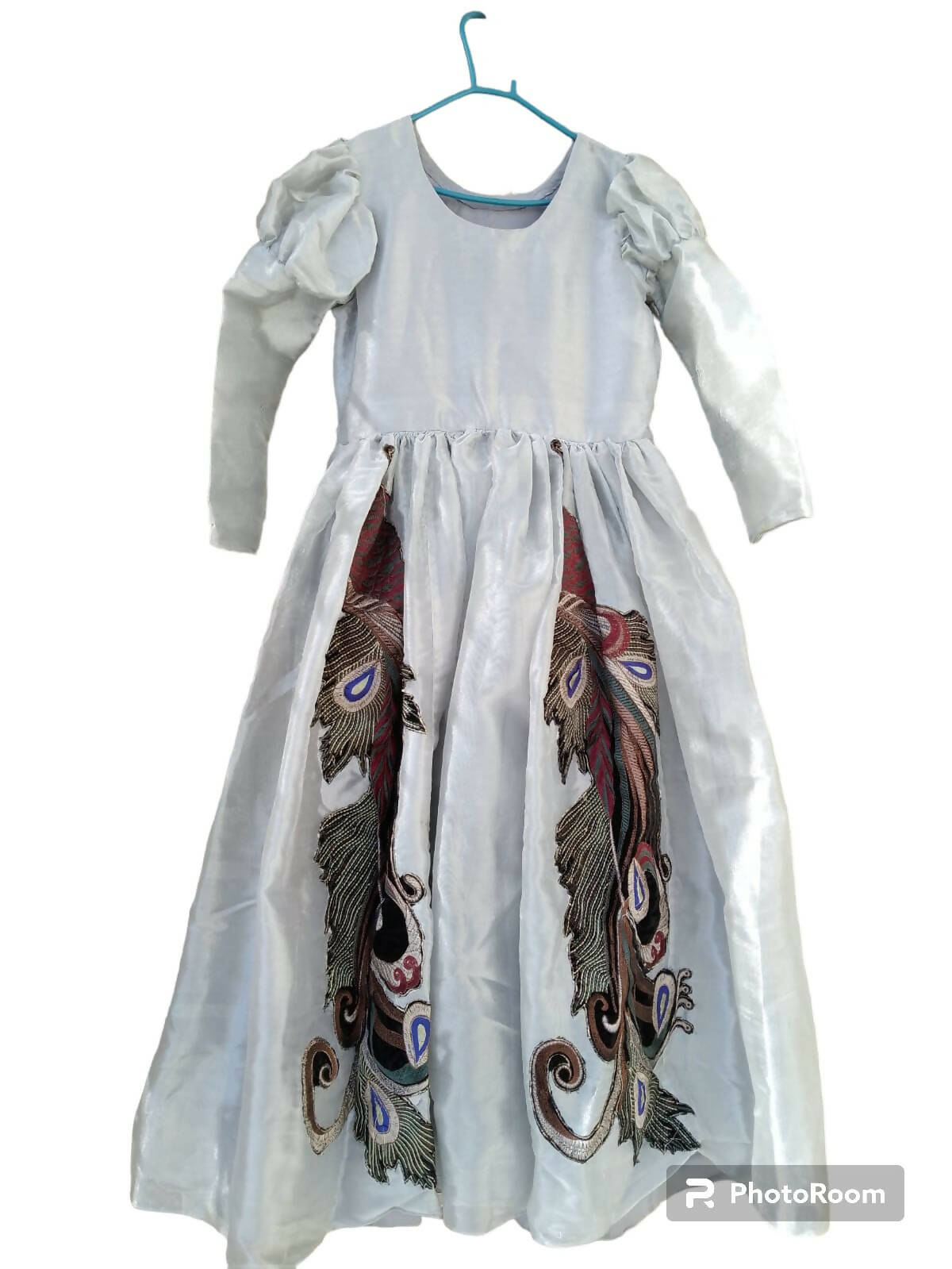 Grey Embroidered maxi Suit | Women Frocks & Maxis | Worn Once