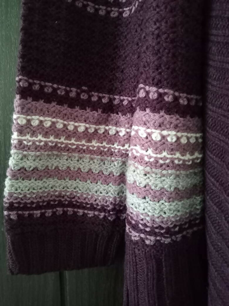 Jason Maxwell | Purple and grey cardigan | Women Sweaters & Jackets | Small | New