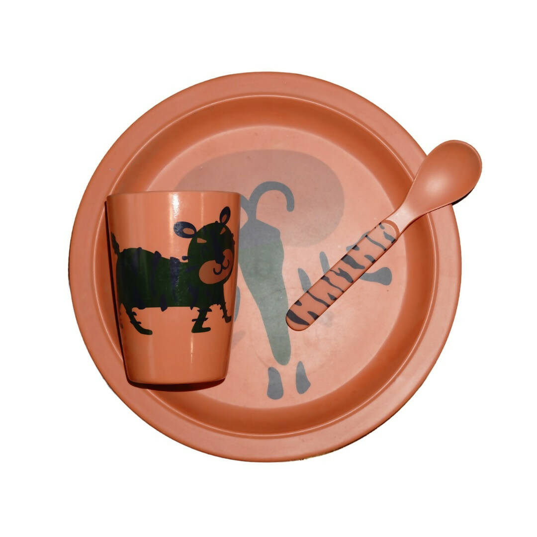 Kids Feeding Plate (includes one glass, plate and Spoon) | Baby Accessories | New