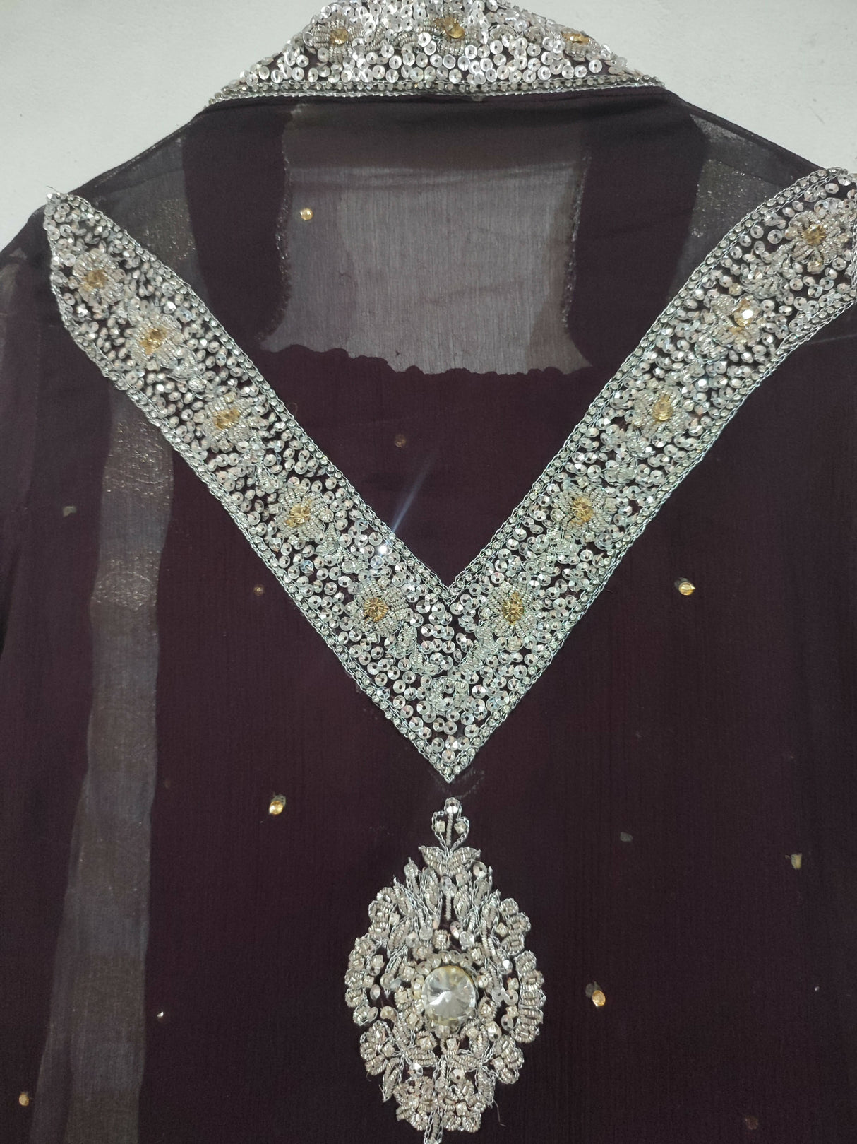 Plum Maxi Gown | Women Frocks & Maxis| Medium | Preloved