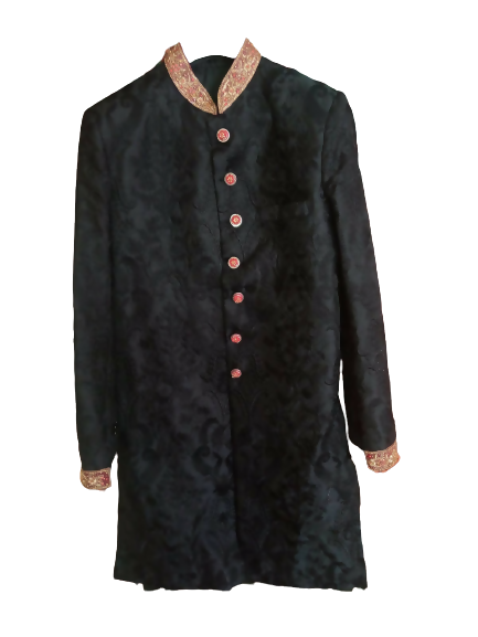 Haroons Black Sherwani (Size: M )| Men Shalwar Kameez | Worn Once