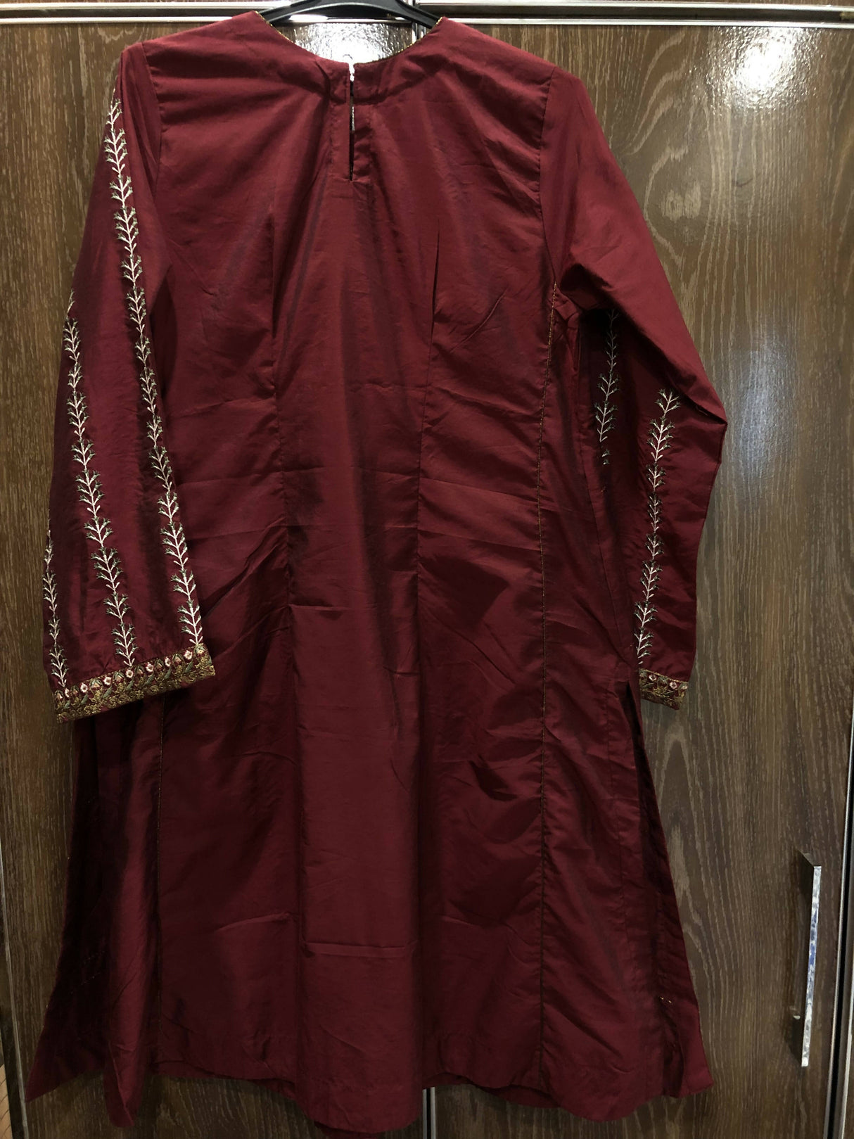 Alkaram Studio | Maroon Kurta Formal Pret | Women Branded Kurta | Small | Brand New