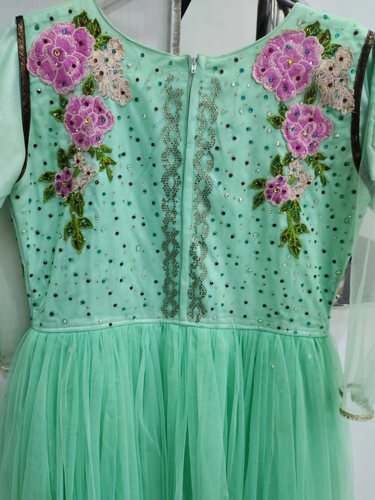 Sea Green Maxi 2 Pc | Women Frocks & Maxis | Small | Worn Once