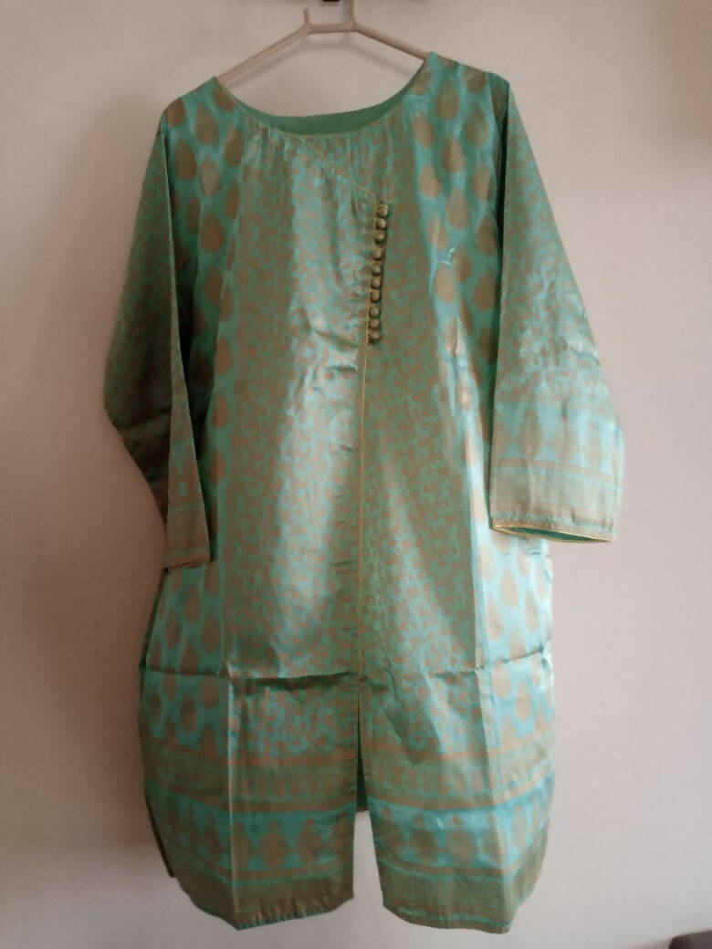 Turquoise Angarkha Style Kurta | Women Locally Made Kurta | Small | Preloved