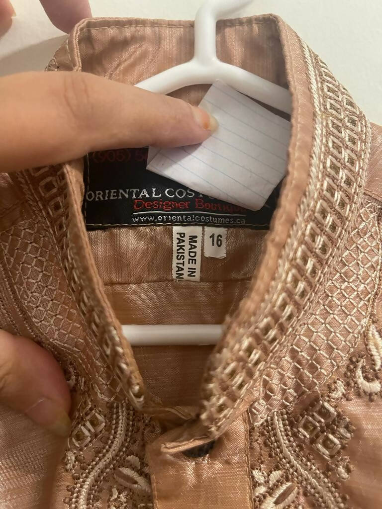 Brown Kurta (Size 16) | Boys Shalwar Kameez | Preloved