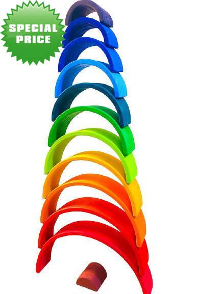 12-piece Rainbow Stacker | Montessori Toy | Kids Toys & Baby Gear | Brand New