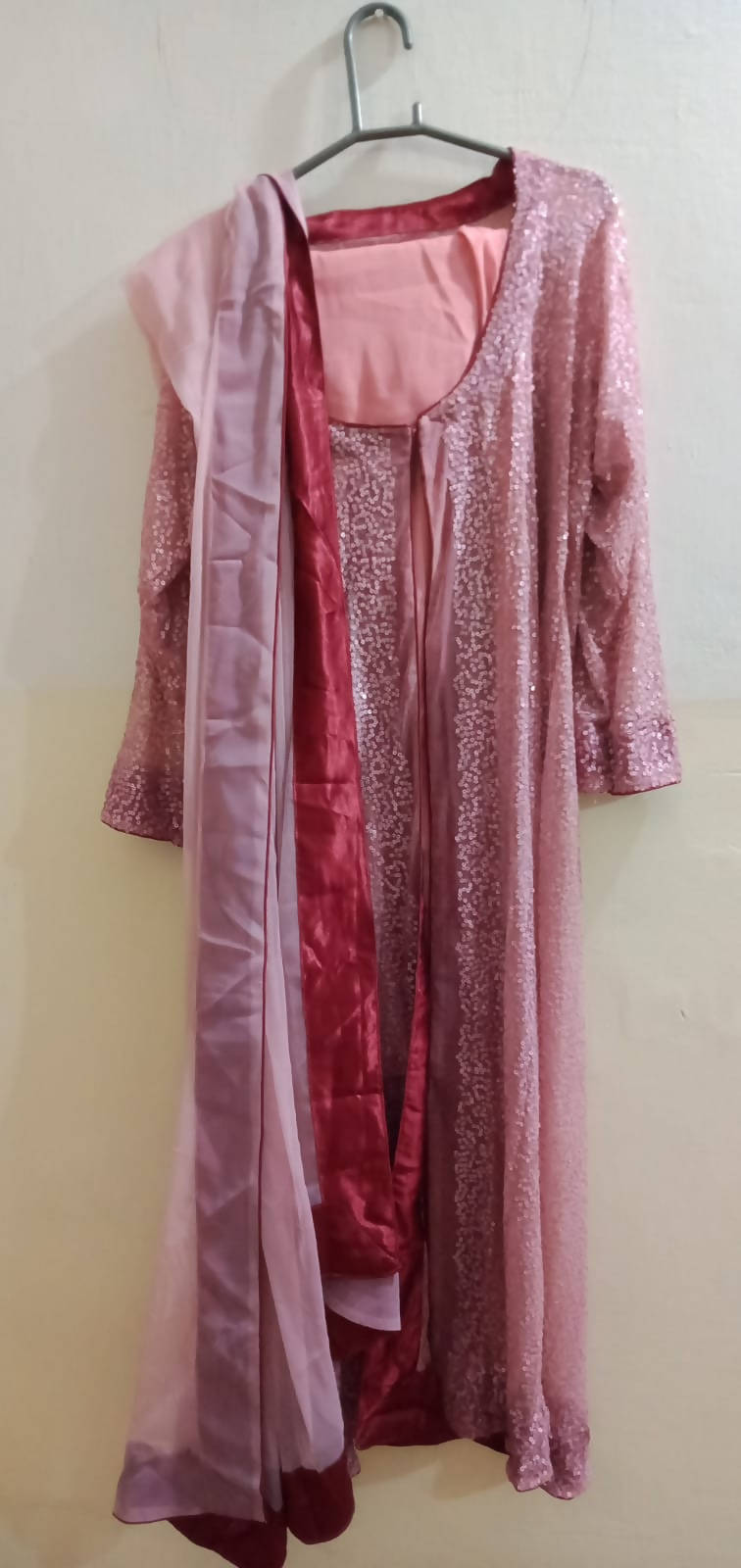 Pink Sequence Suit | Women Locally Made Formals | Small | New