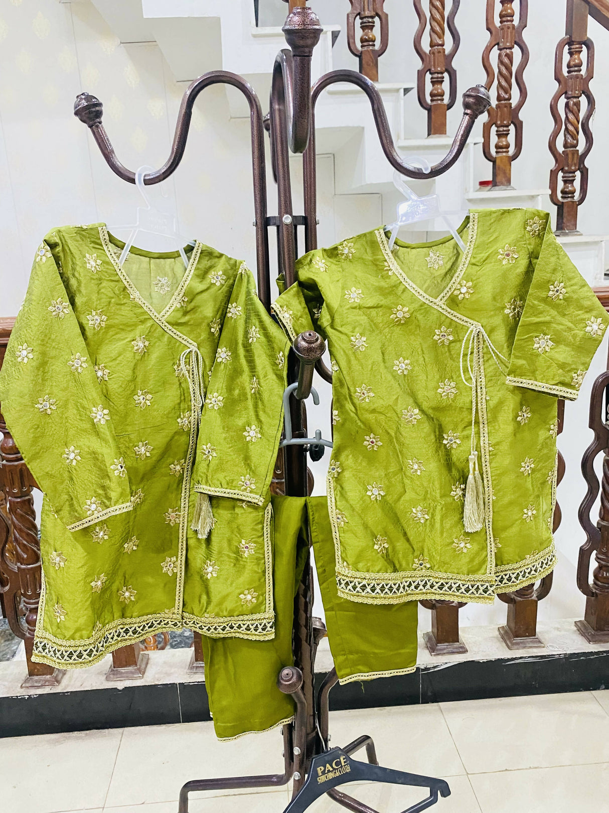 Girls Green Suit | Girls Shalwar Kameez | Size: 3-4 yrs & 4-5 yrs | Worn Once