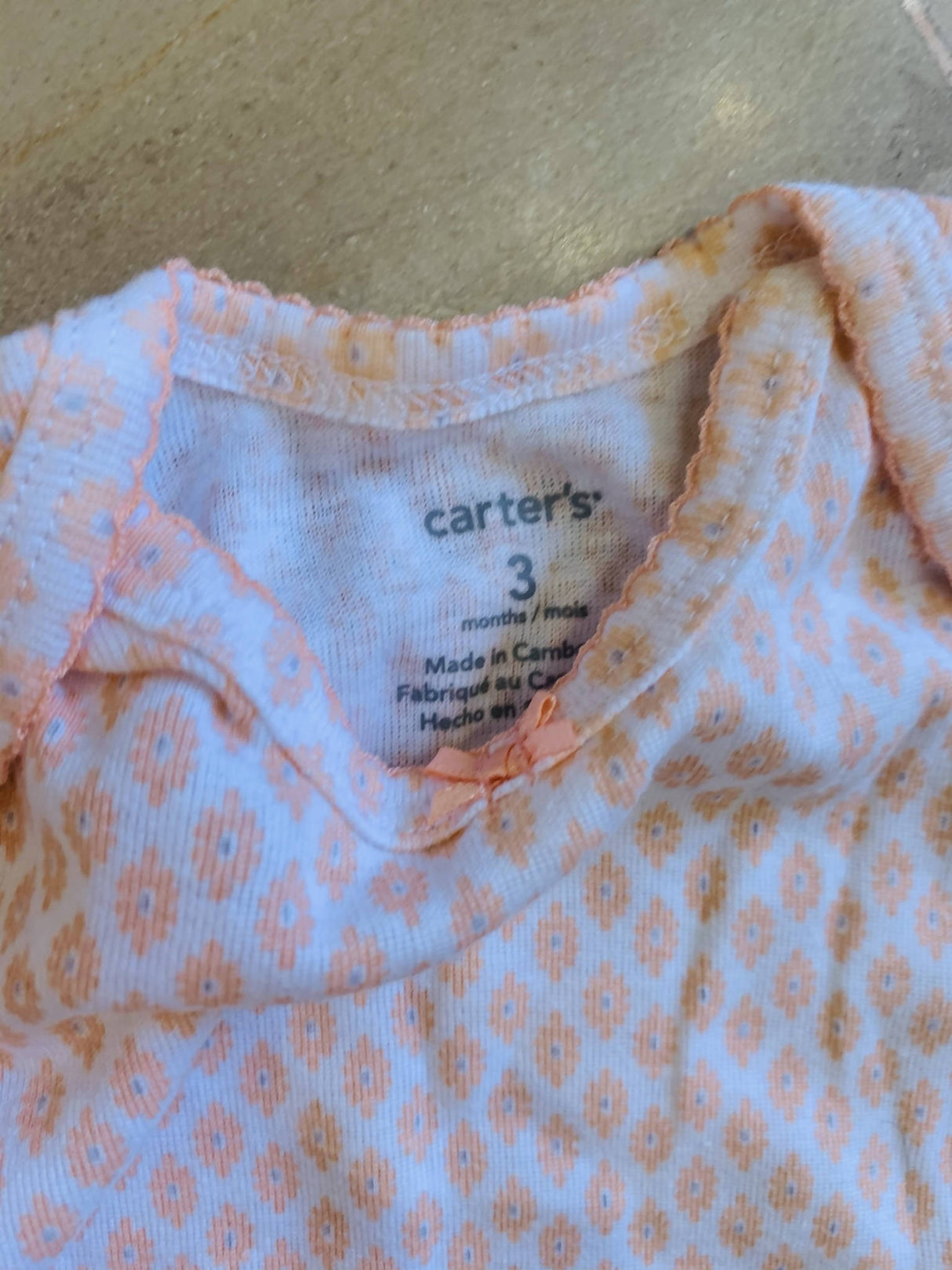 کارٹرس | بیبی گرل | 2 ONESIES / باڈی سوٹ کا پیک | 0-3 ماہ | پریلوڈ