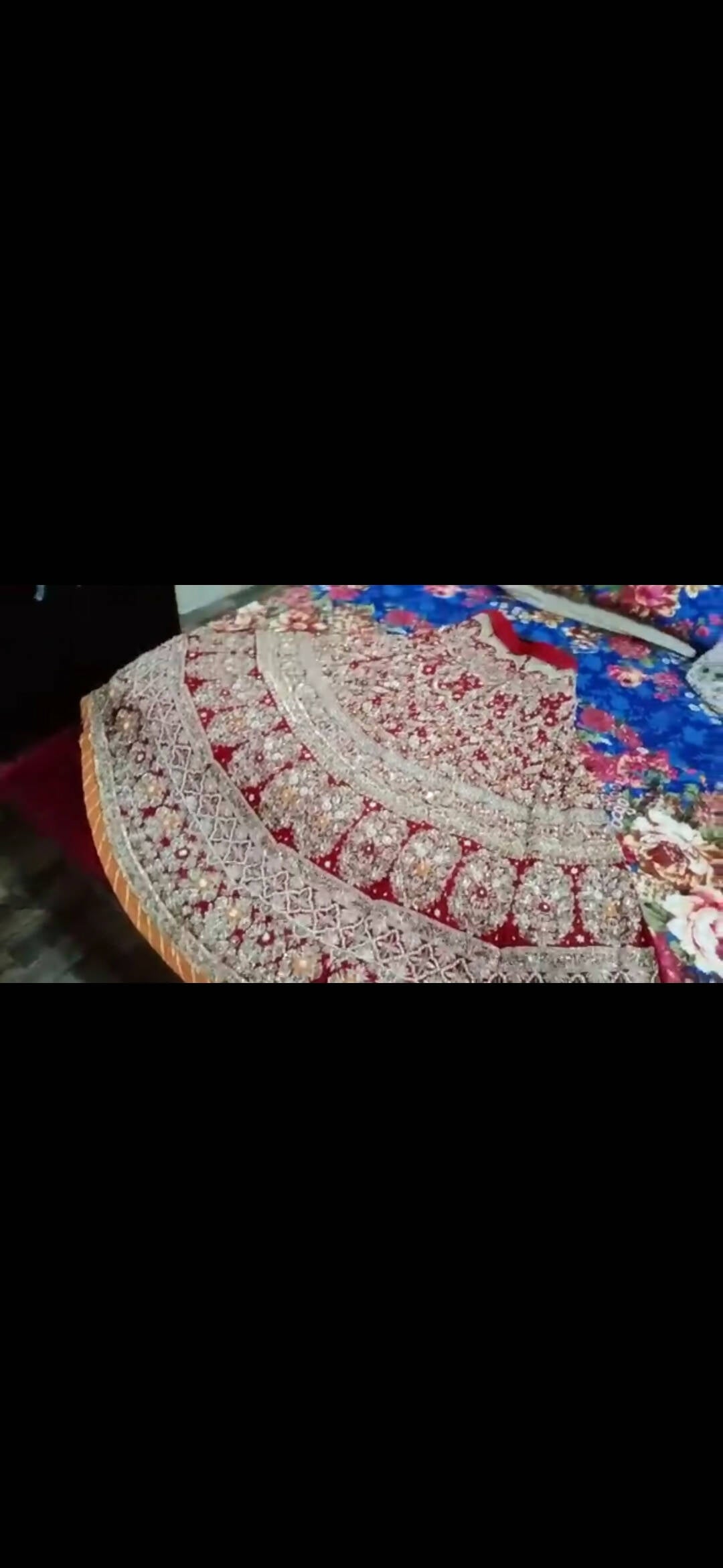 Red with rust fully heavy embroidered Barat Suit | Women Bridals | Large | Worn once