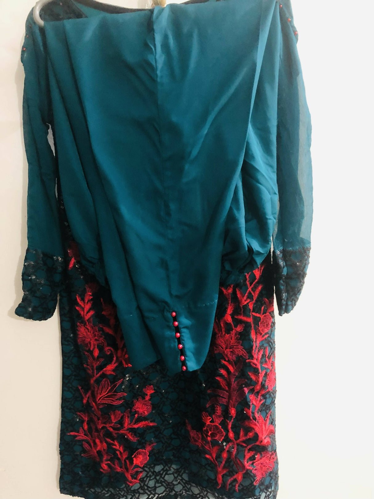Saima.B | Green Shirt With Trouser | Women Branded Formals | Small | Preloved