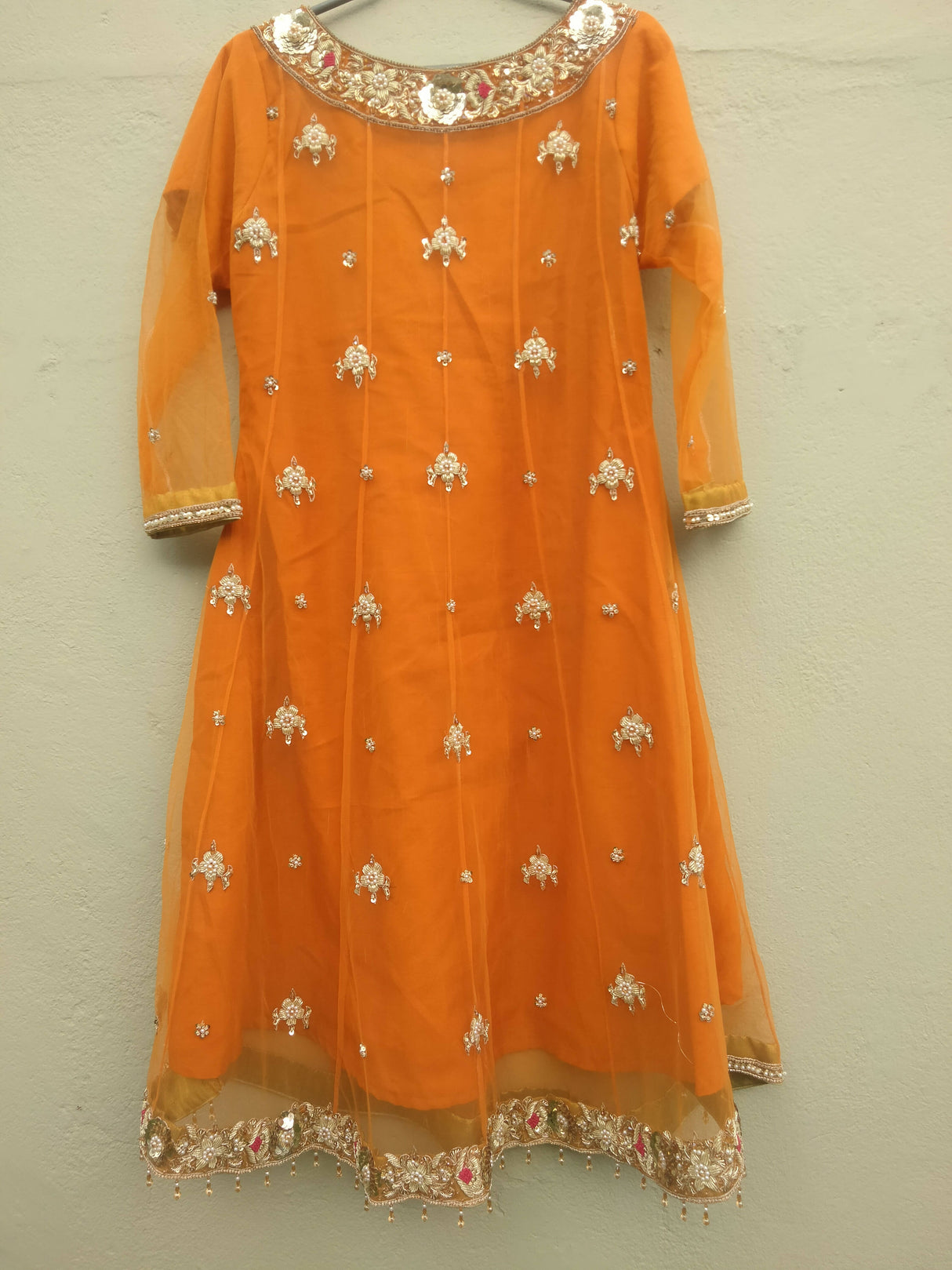 Orange peplum with pink lehnga | Women Locally Made Formals | Medium | New