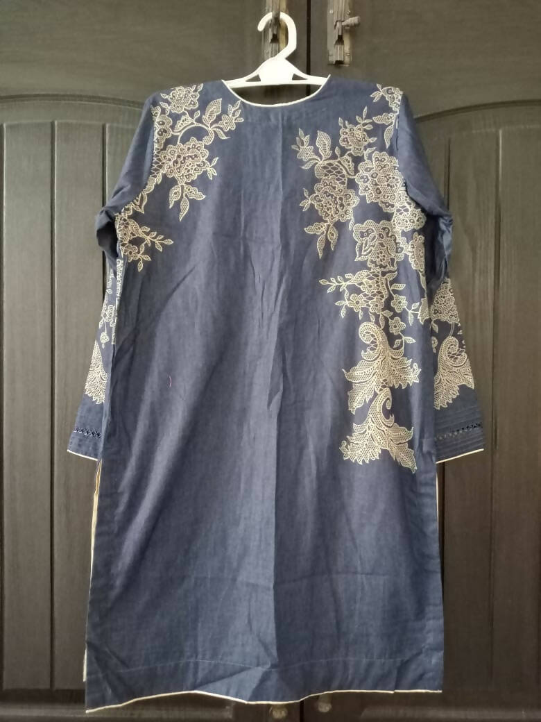 Alkaram | Blue Printed Kurta | Women Branded Kurta | XSmall | New