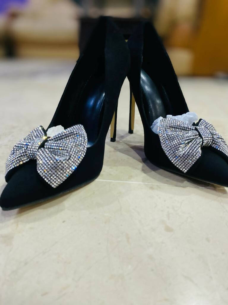 Shein | International Branded Velvet Coated Sandals ( Size : 40 ) | Women Shoes | Heels | Brand New