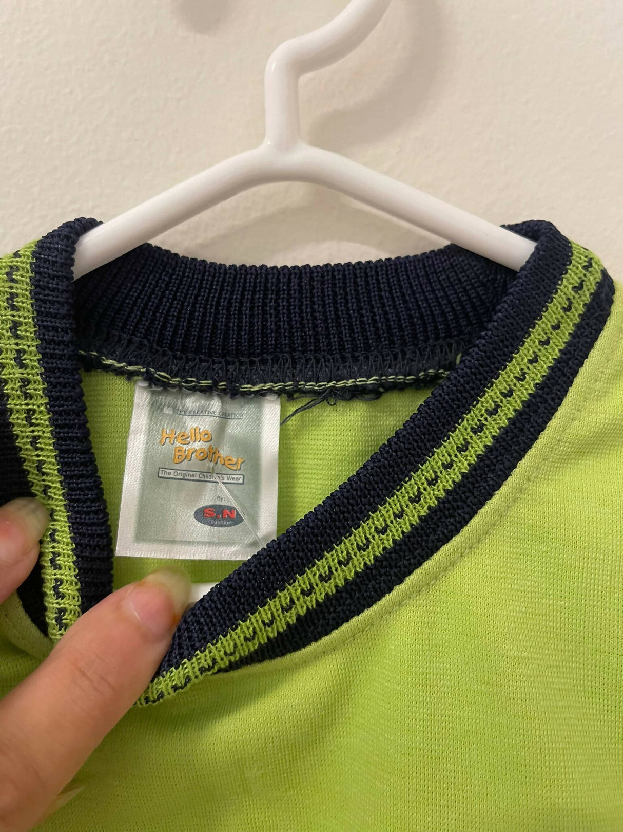 Hello Brother | Green Shirt | Boys Tops & Shirts | Size 2-4 yrs | Brand New with Tags