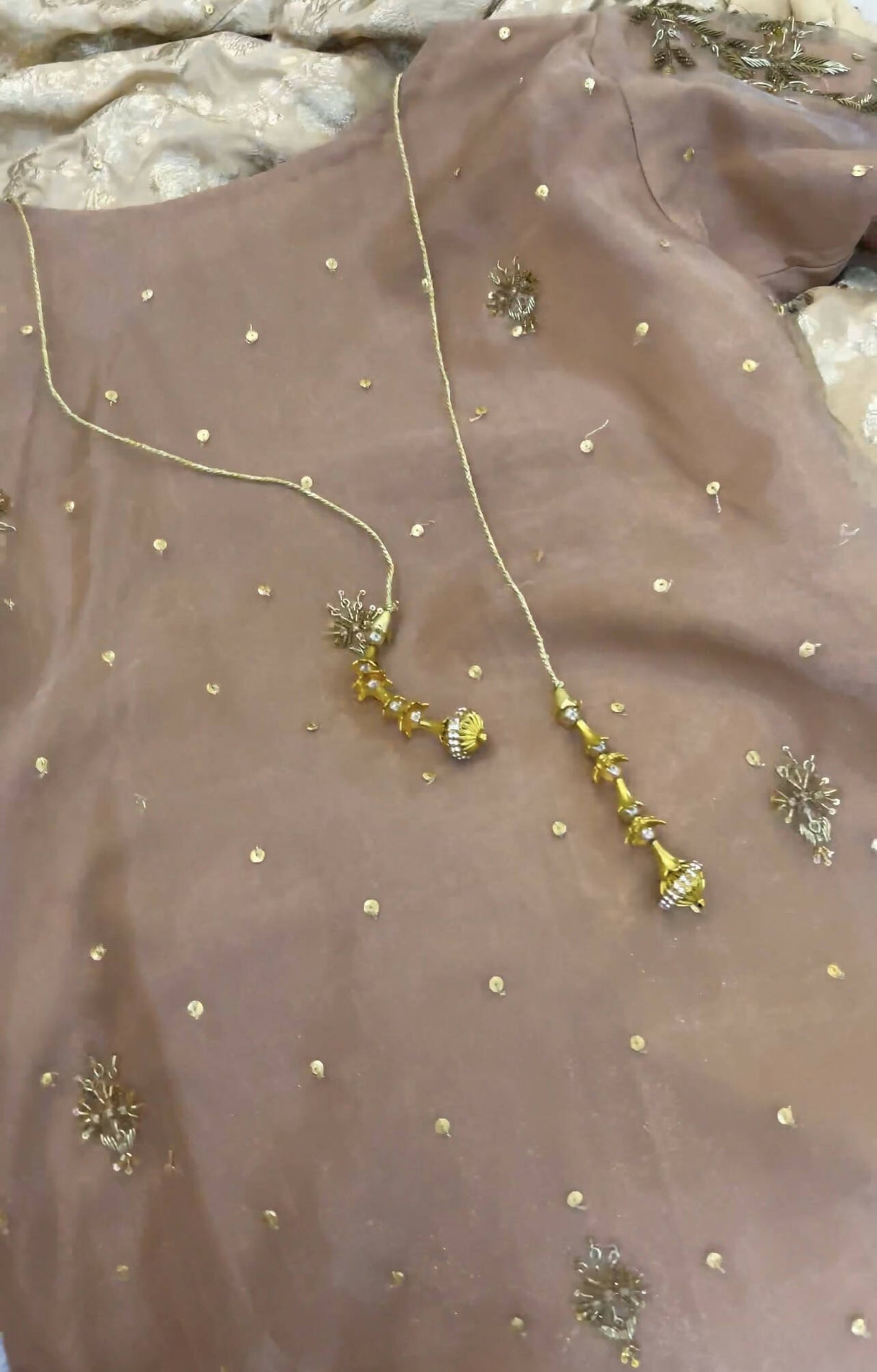 Meena Kari | Stunning Ivory Pink Suit | Women Bridals | Small | Preloved