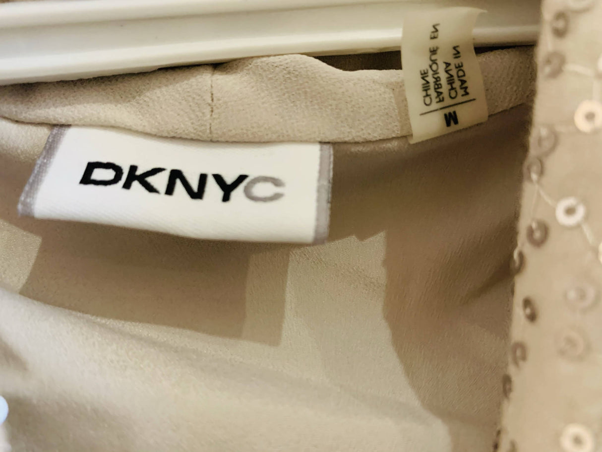 DKNY | خواتین کی ٹاپ سیکوئن والی بغیر آستین والی شرٹ | SIZE M | ایک بار پہنا
