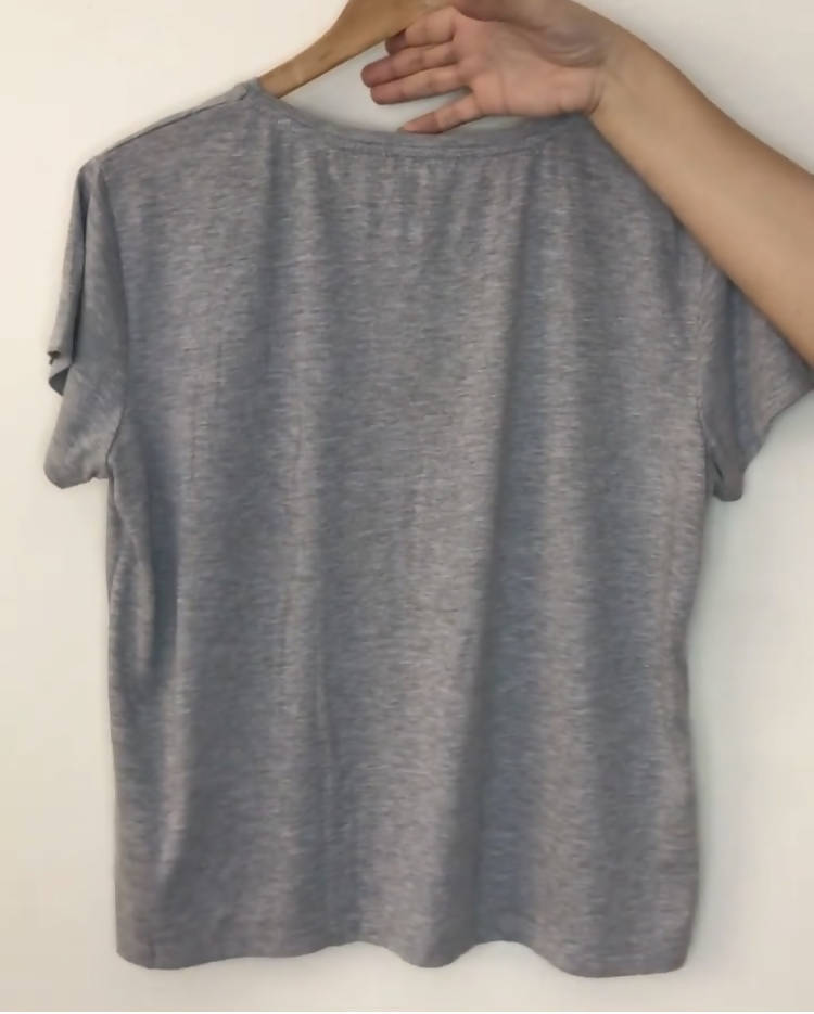 Koton | Grey Slogan Tee | Women Tops & Shirts | XXL (Fit S) | Worn Once