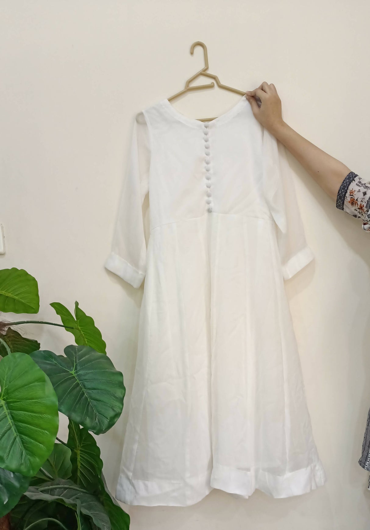 3 PC White frock | Women Frocks & Maxis | Small | Worn Once