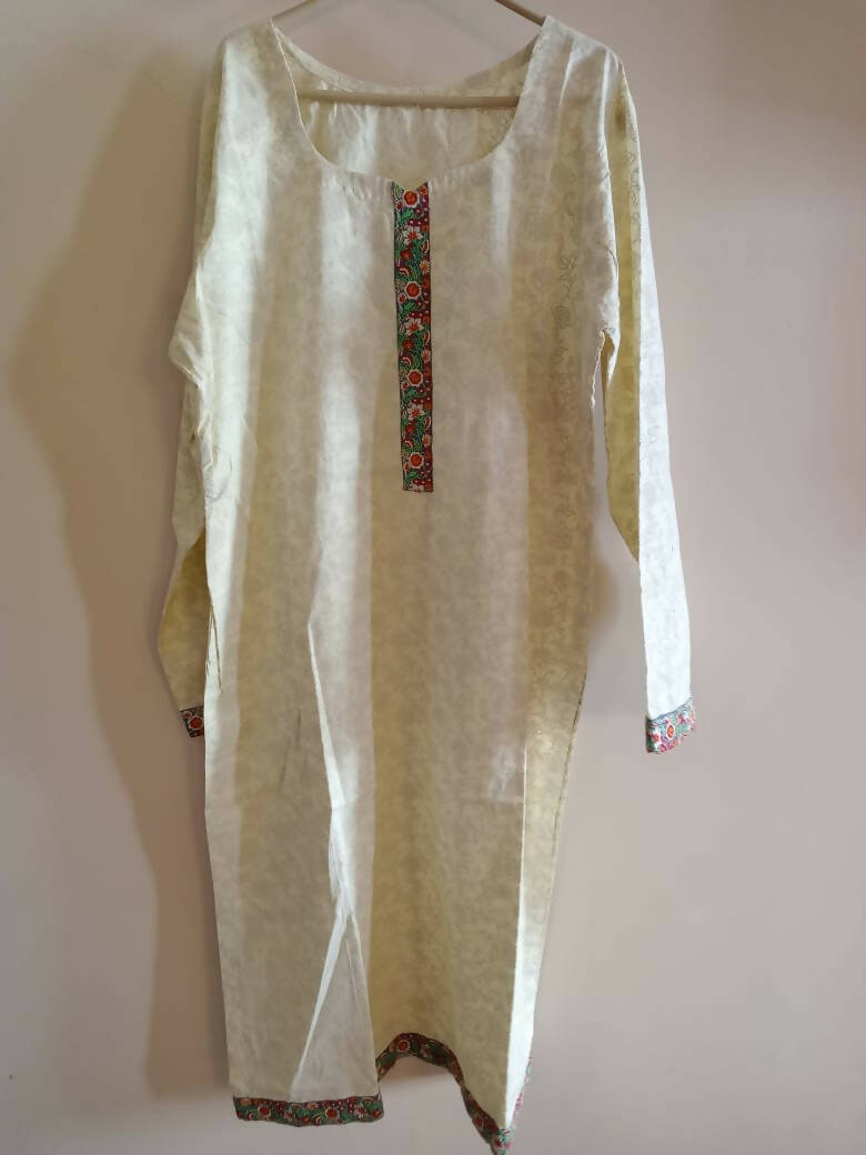 White self print Kurta | Women Locally Made Kurta | X-Large | New