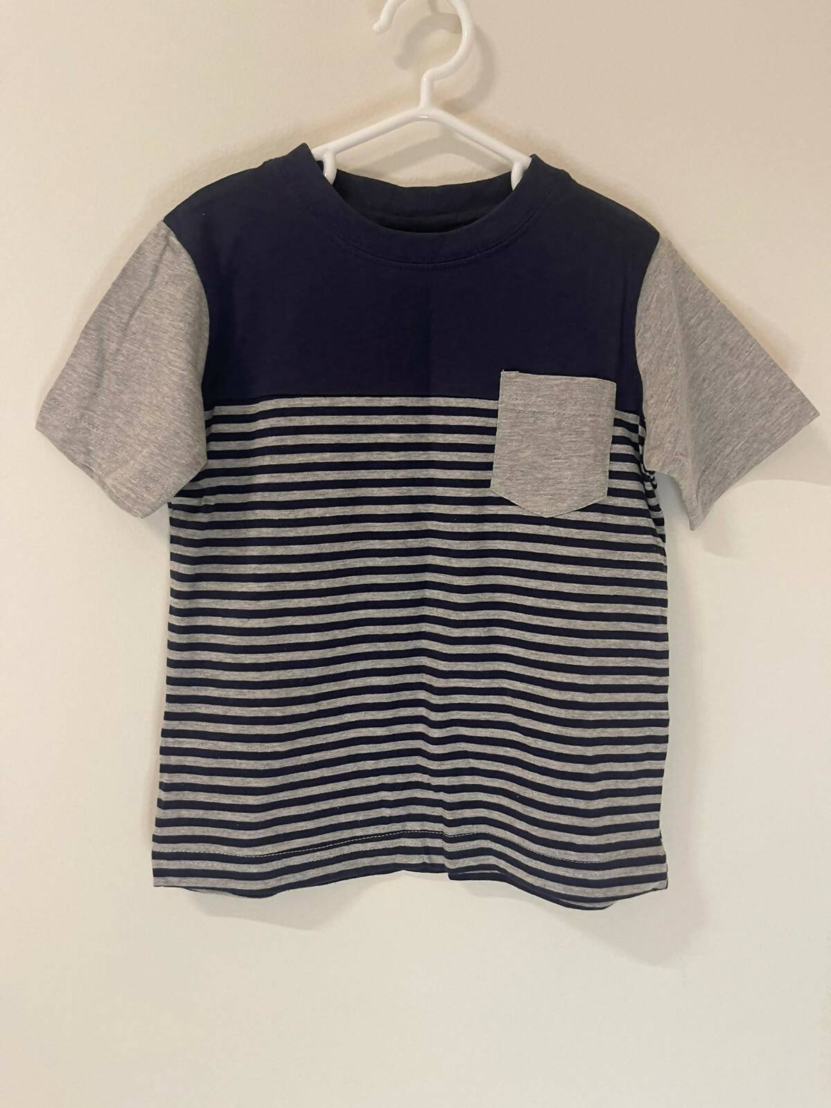 Grey striped Shirt | Boys Tops & Shirts | Size 2-3yrs | Preloved