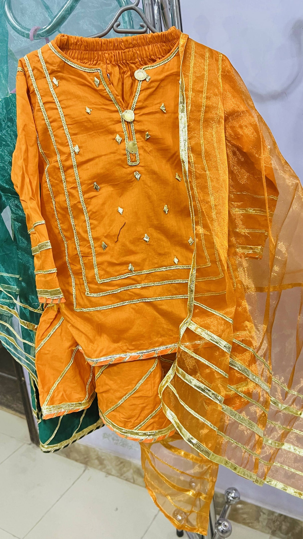 Yellow & Girl Gharara | Kids | Girls Shalwar Kameez | 3 Yrs & 5 Yrs | Worn Once