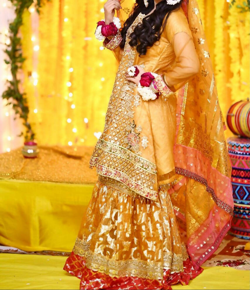 Yellow Adorable Mehndi Suit | Women Bridals | Medium | Worn Once