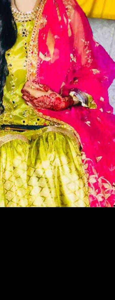 Sheesha Embroidered Shirt with Gharara | Women Locally Made Formals | Medium | Worn Once