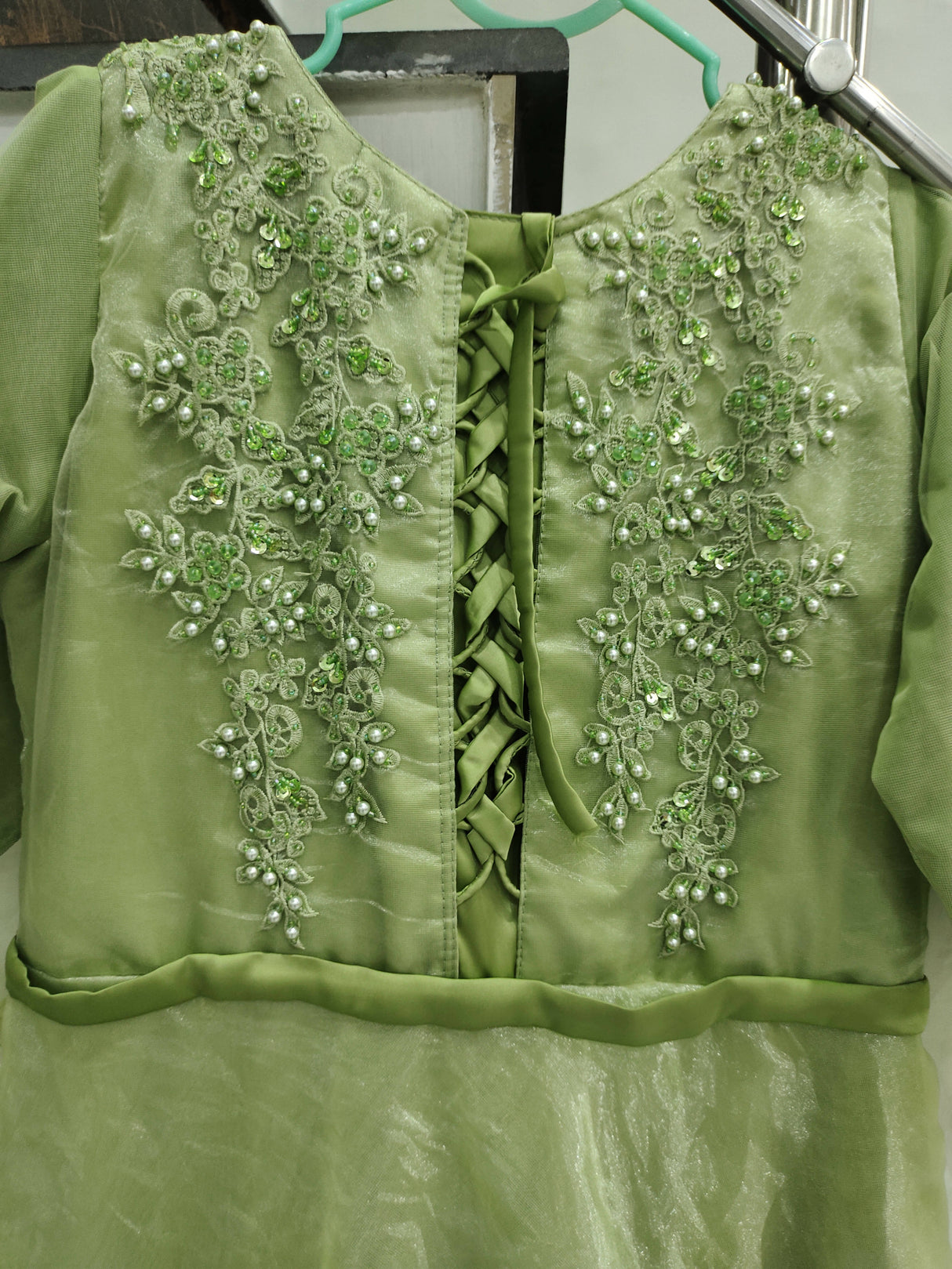 Beautiful Pistachio Maxi | Women Frocks & Maxis | Medium | Worn Once