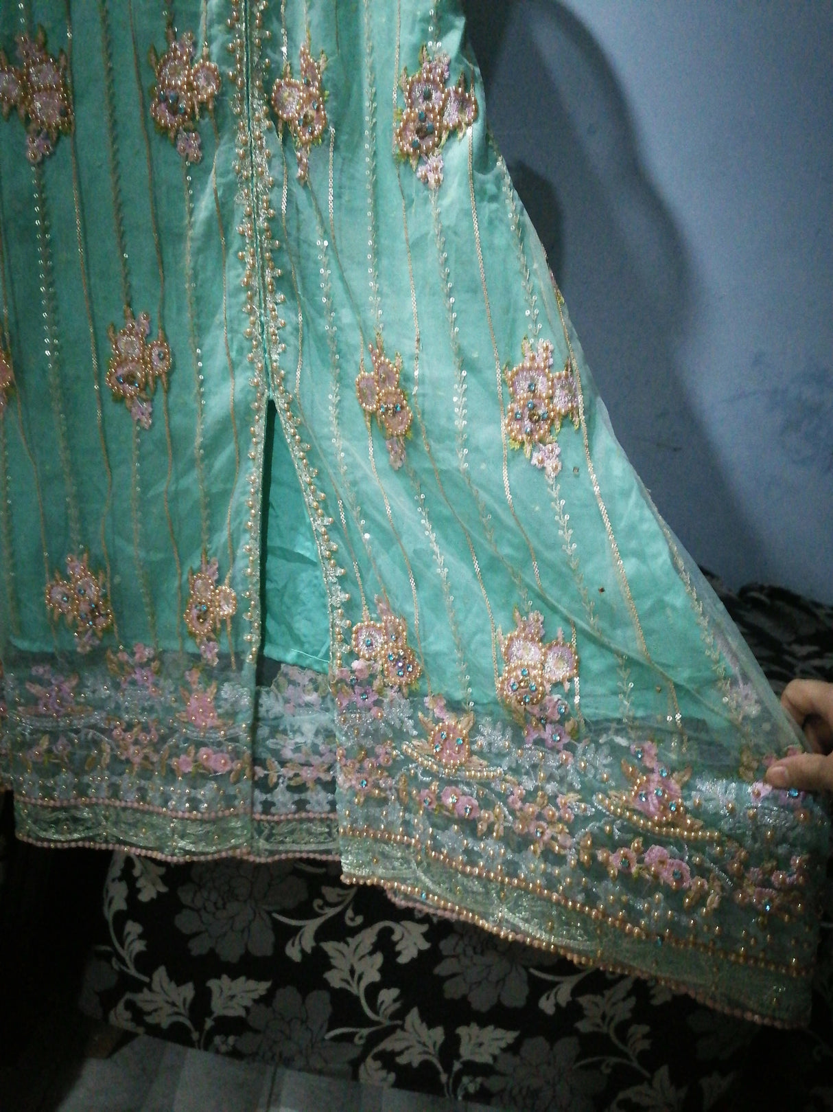 Sky Color 3 Pc Suit | Women Locally Made Formals | Medium | Preloved