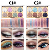 Buy MISS ROSE 8 Colors Glitter Eyeshadow Palette (NEW) in Pakistan