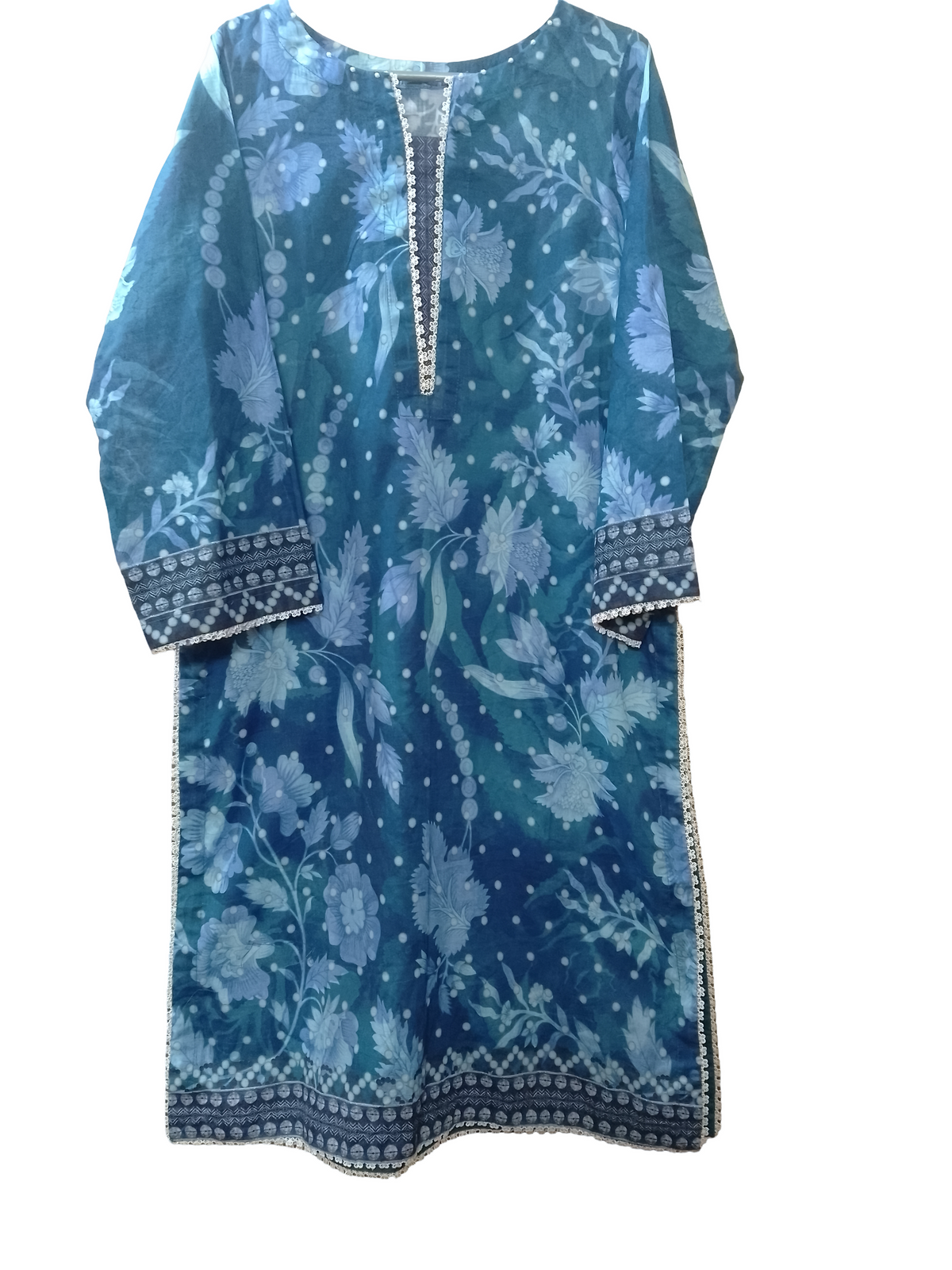 J.Junaid Jamshed | Women Branded Kurta | Blue | Medium | New