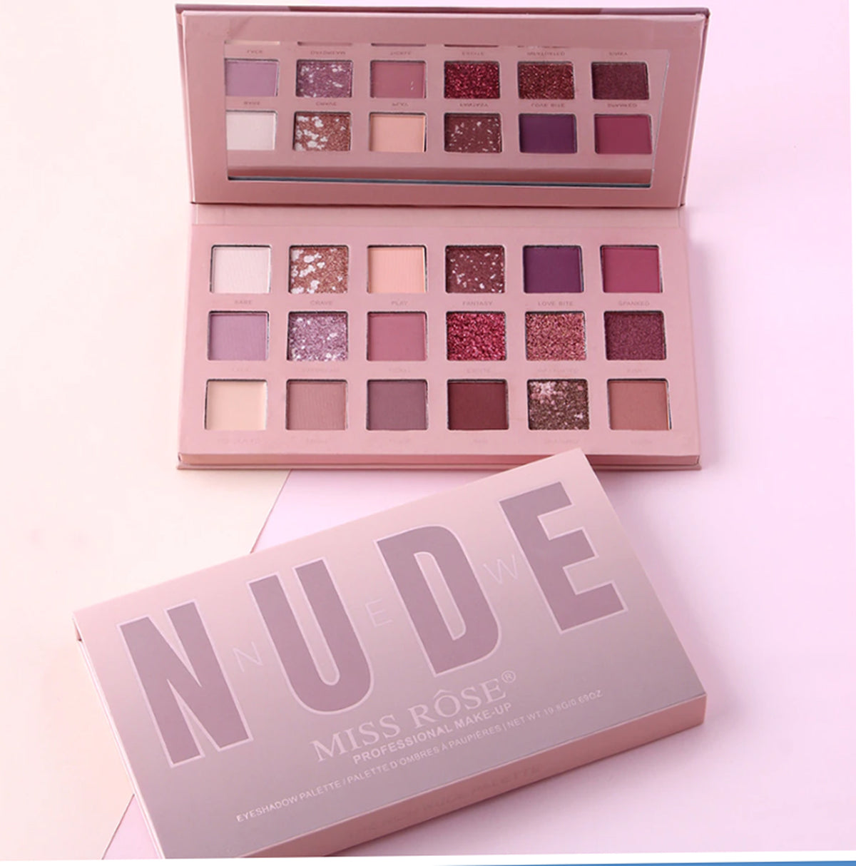 Buy Miss Rose Matte Shimmer Pigmented Waterproof 18 Colors Eye shadow Palette in Pakistan