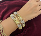 Double Heart Stone Bangle Set-00021 | Women Jewelry | Bangles/Bracelets | Brand New