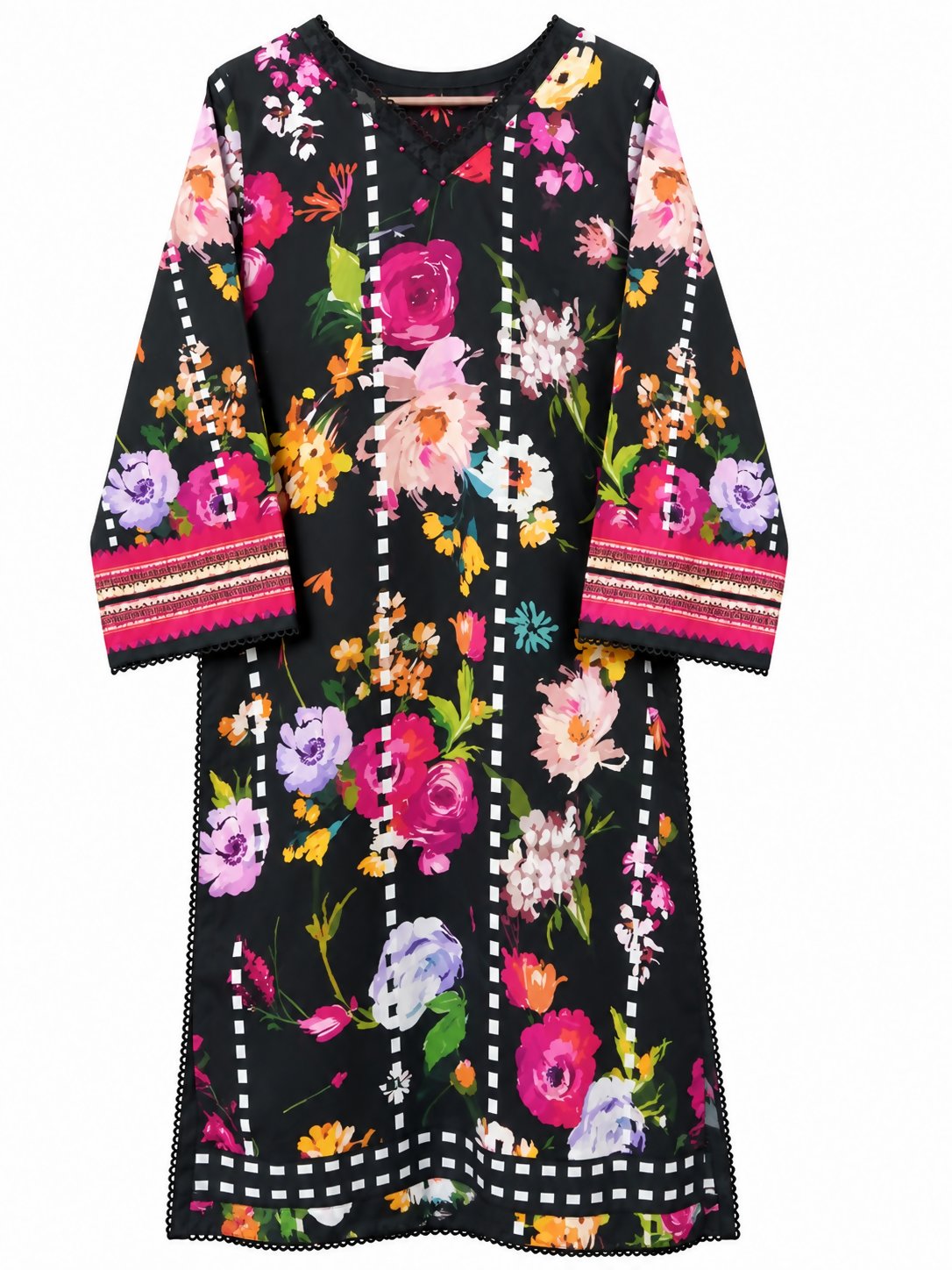 J.Junaid Jamshed | Women Branded Kurta | Black | Medium | New