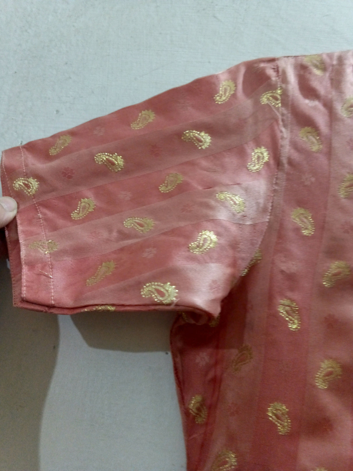 Tea Pink Banarsi Suit | Women Locally Made Kurta | Medium | Worn Once